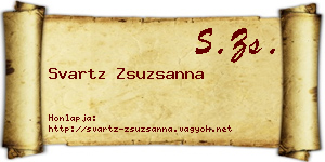 Svartz Zsuzsanna névjegykártya